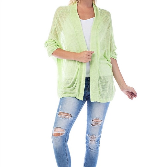 🔴 Green Knit Cardigan - Picture 2 of 4